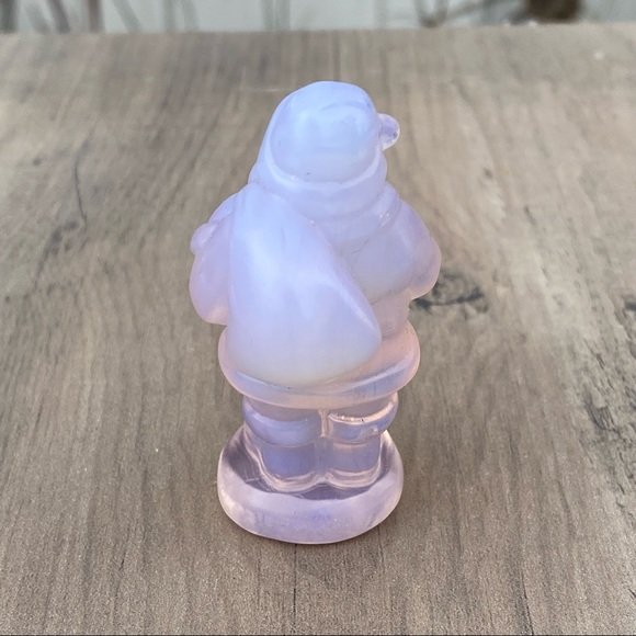 Pink Opalite Santa Claus Crystal Carving Figurine Christmas Holiday - Picture 4 of 5